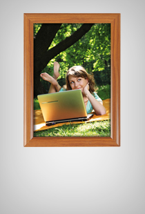 Alu Snap Frame Wall 25 mm Holzoptik