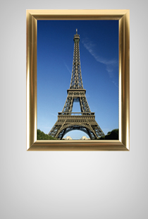 Alu Snap Frame Wall 25 mm gold eloxiert blank
